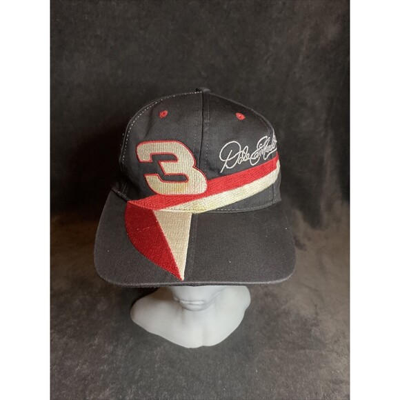 Vintage 90s Dale Earnhardt Sr 3 Geometric Colored Hat CSA Brand Black Adjustable - Picture 1 of 8